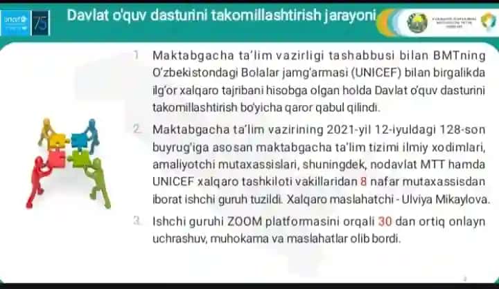 Ilk qadam dasturi mazmuni slayd