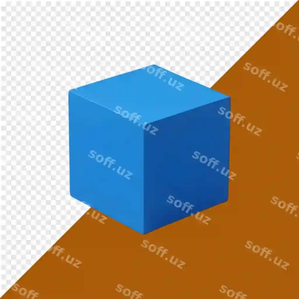 3d rendering ko'k 3d qutida ajraltirilgan shaffof orqa fonda 3d kub | 3d rendering blue 3d box isolated transparent background 3d cube