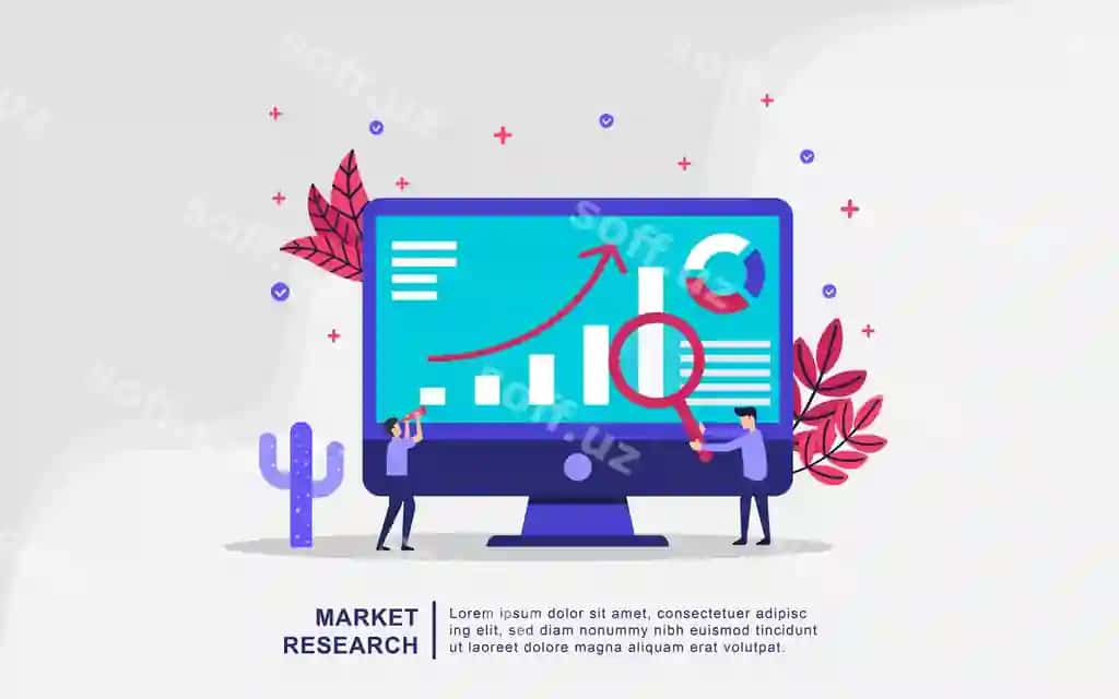 Illustratsiya konsepsiyasi bozor qidiruvi | Illustration concept market search