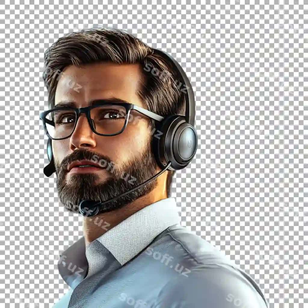 Png mijoz xizmati ko'rsatuvchi agent shaffof fonda | Png customer service representative agent transparent background