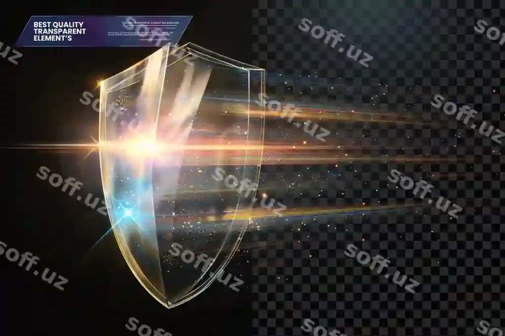 Shilda effekti shaffof devor parlaydigan yorqinlik shaffof | Shield effect with transparent barrier shimmering light transparent