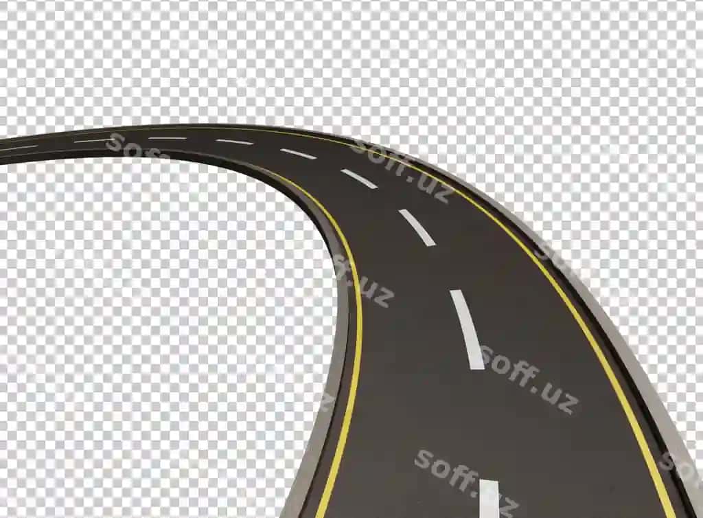 Yo'l sariq chiziq bilan belgilangan | Road with yellow line it road is marked with yellow line