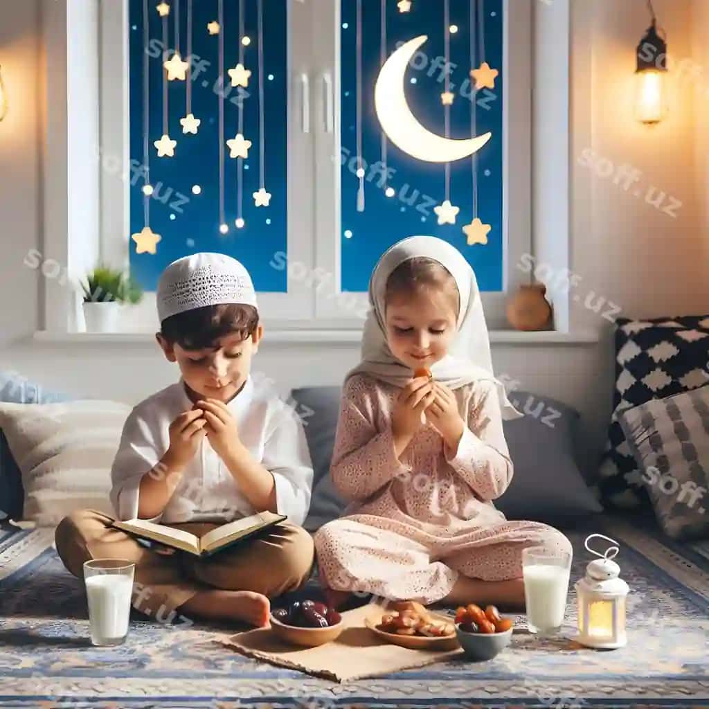 Ikki bolalar Ramazon oyida baholayotgan | Two kids enjoying month ramadan