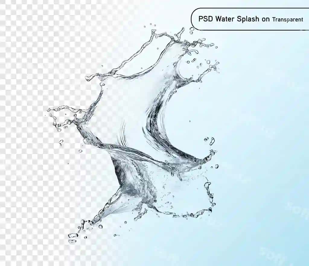 Ko'k suv sovuq psd png ajratish shaffof | Blue water splash psd png isolate transparent