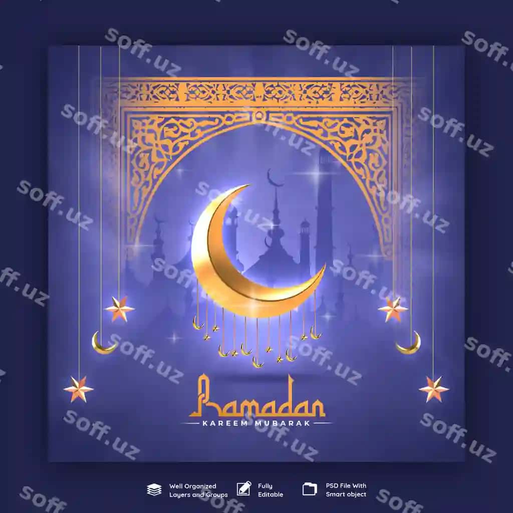 Ramazon kareem an'iy islamiy bayram diniy ijtimoiy media | Ramadan kareem traditional islamic festival religious social media