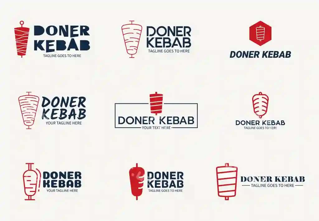 Shawarma logo restoranlar bozorlar doner kebab logo shablon | Shawarma logo restaurants markets doner kebab logo template