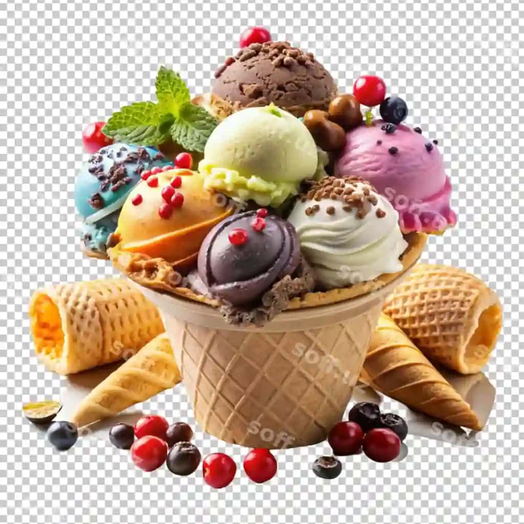 Super shirin yoz muzlati ajraltirilgan png | Super delicious summer ice cream isolated png