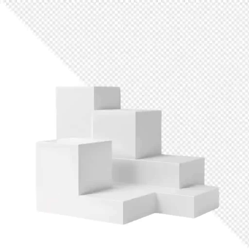 Oq kubli podium maketi | White cube podium mockup