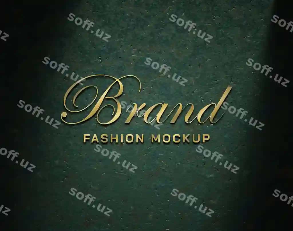 Altin logotip tagline namunasi | Gold logo tagline mockup
