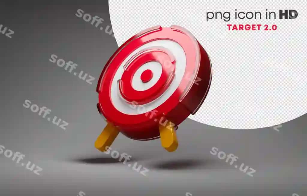 3d ikonka shaffof orqa fonda maqsad 2 0 chap yuqori | 3d icon with transparent background target 2 0 left up