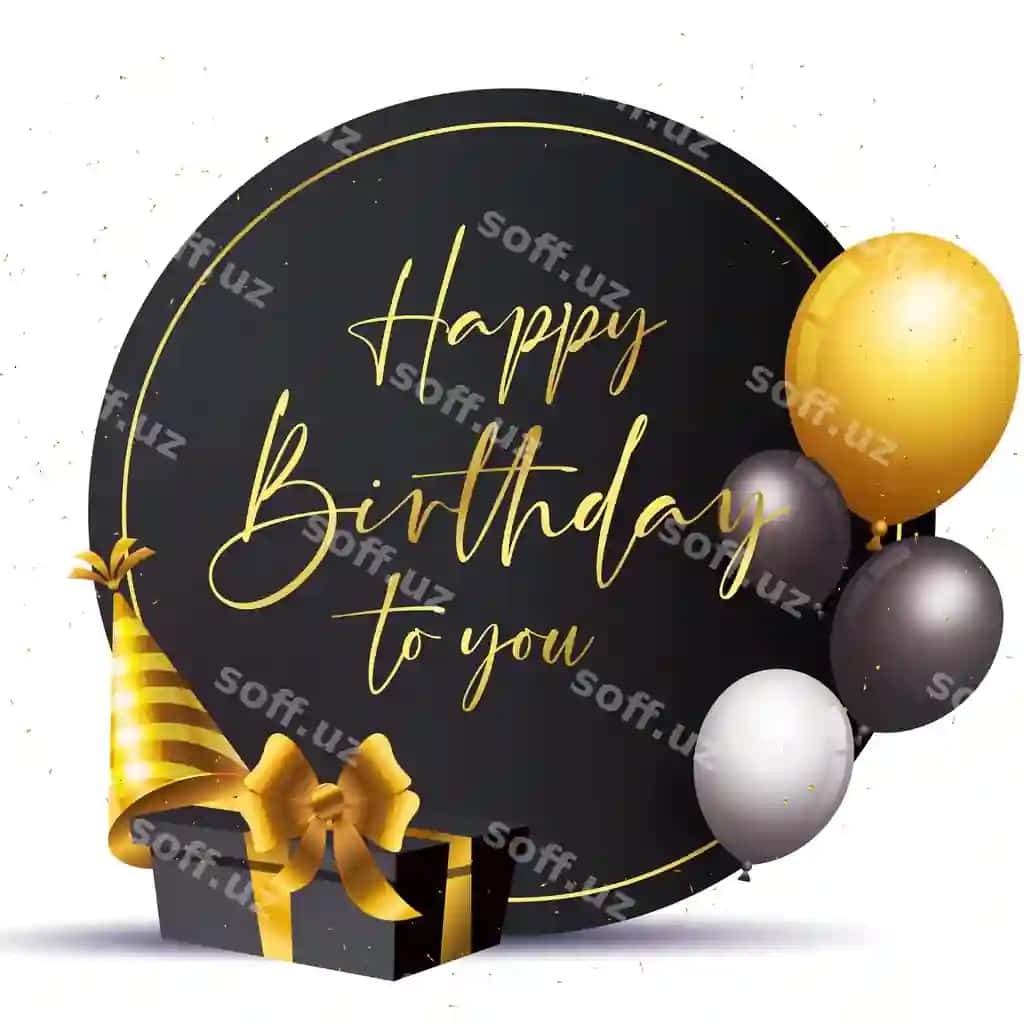 Tug'ilgan kuning muborak bo'lsin dizayn foni | Happy birthday design background