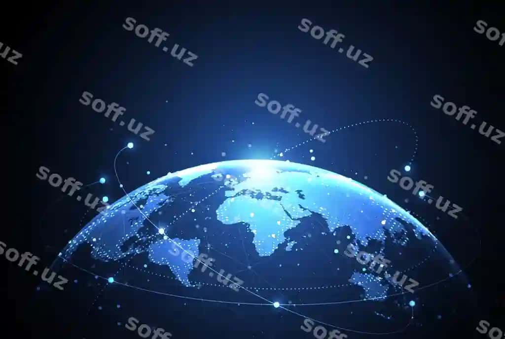 Dunyoviy tarmoq ulanishi dunyo xaritası nuqta chiziq tuzilish konsepsiyasi | Global network connection world map point line composition concept