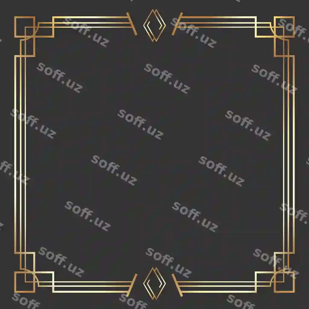 Shiny ziravor geometrik ramka kvadrat shakl | Shiny golden art deco geometric frame square shape