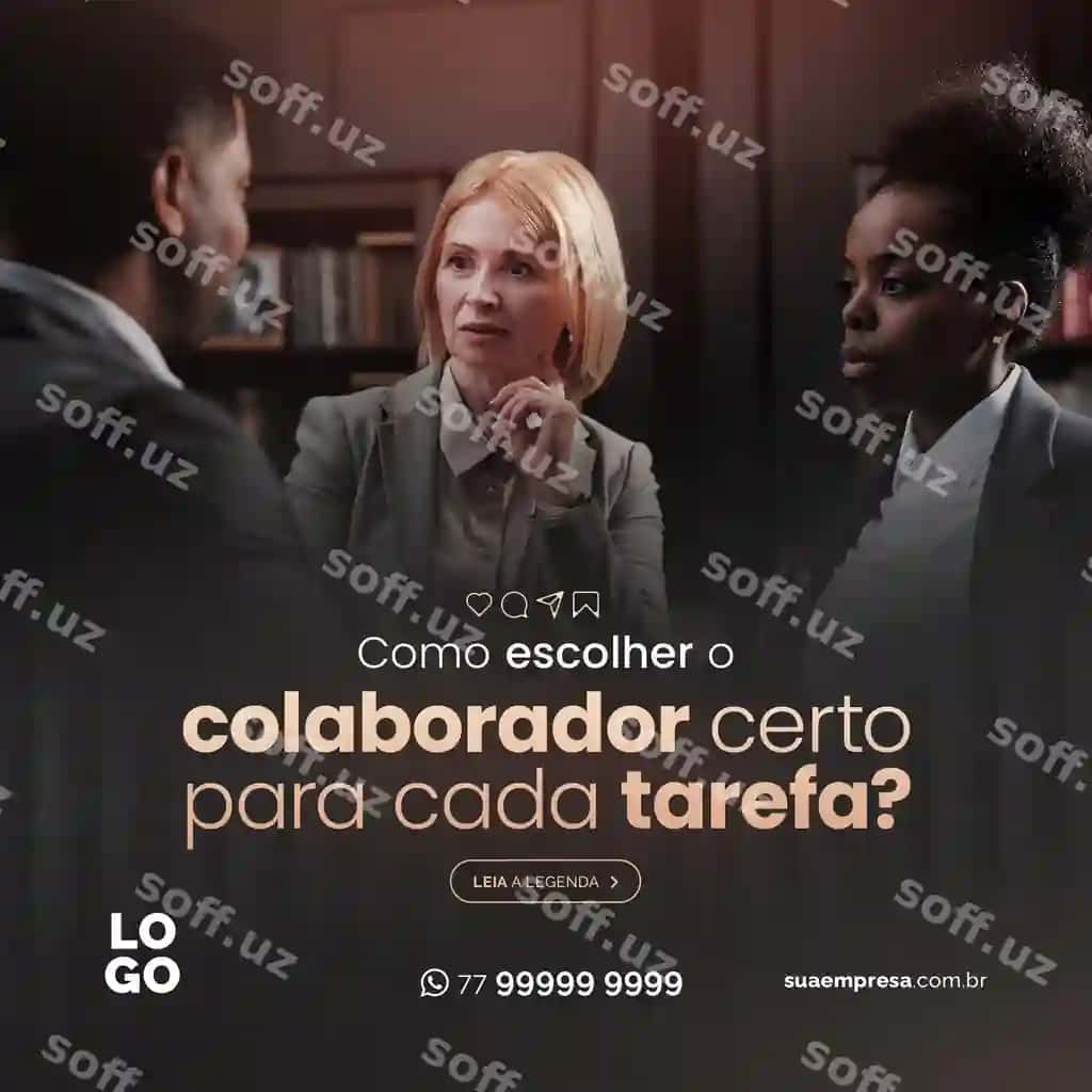Har bir vazifaga to'g'ri hamkor ijtimoiy tarmoqlarda huquqshunoslar va huquq haqidagi postlar | Colaborador certo para cada tarefa social media advogados post advogacia
