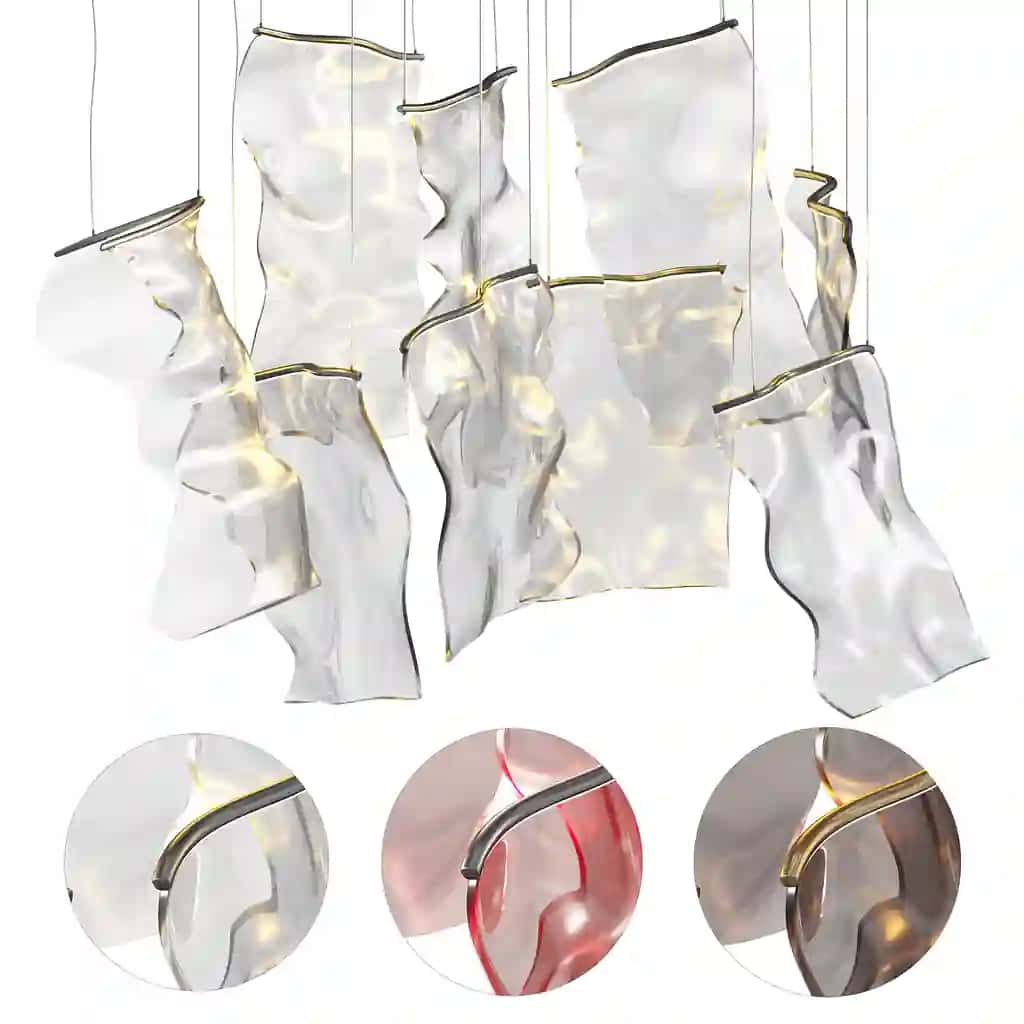 Rinkle 13 Light Rectalinear LED Pendant