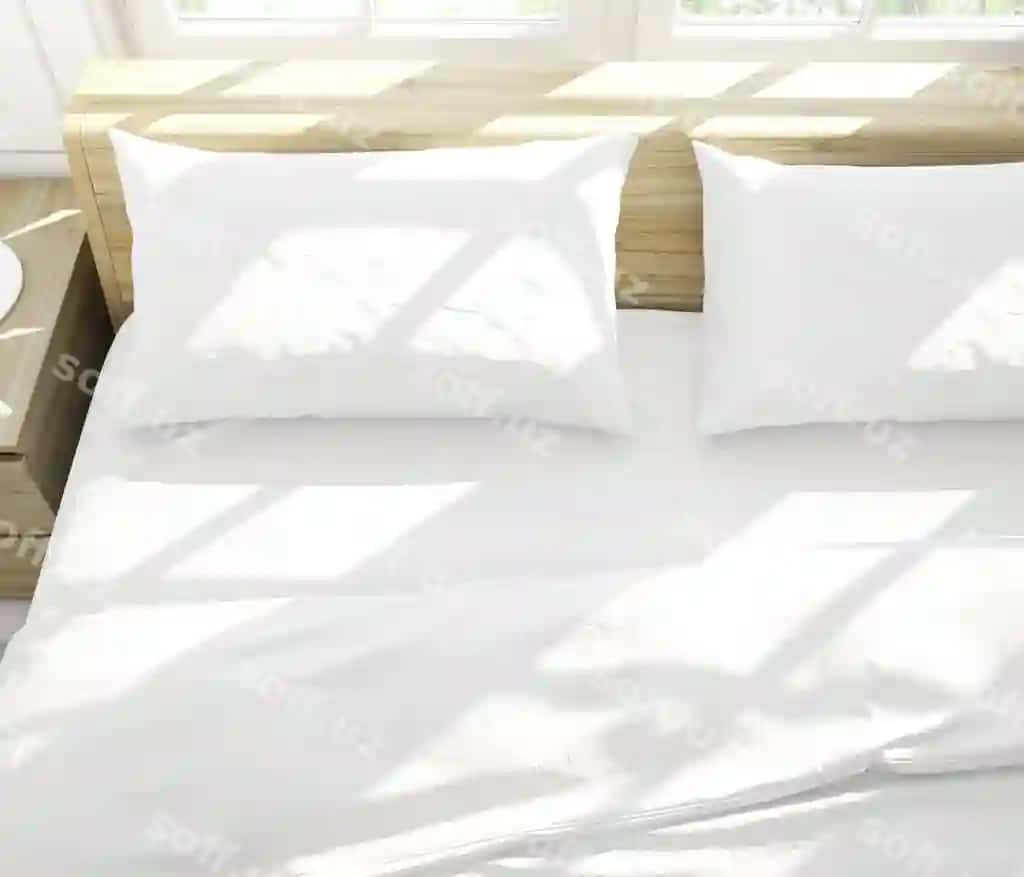 Haqiqiy oq pilotlar cift yotoq | Realistic white pillows double bed