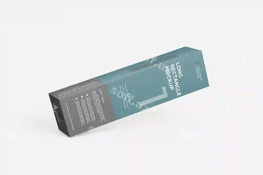 Psd to'g'ri to'rtburchak yengil quti mockup | Psd rectangle slim box mockup