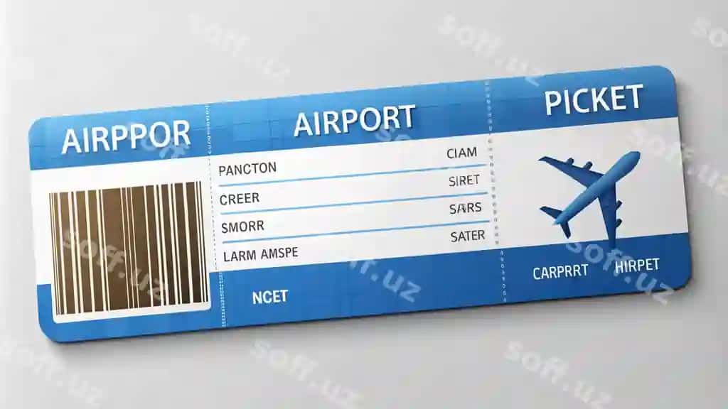 Ko'k oq qut aeroport so'zi bilan | Blue white box with word airport it