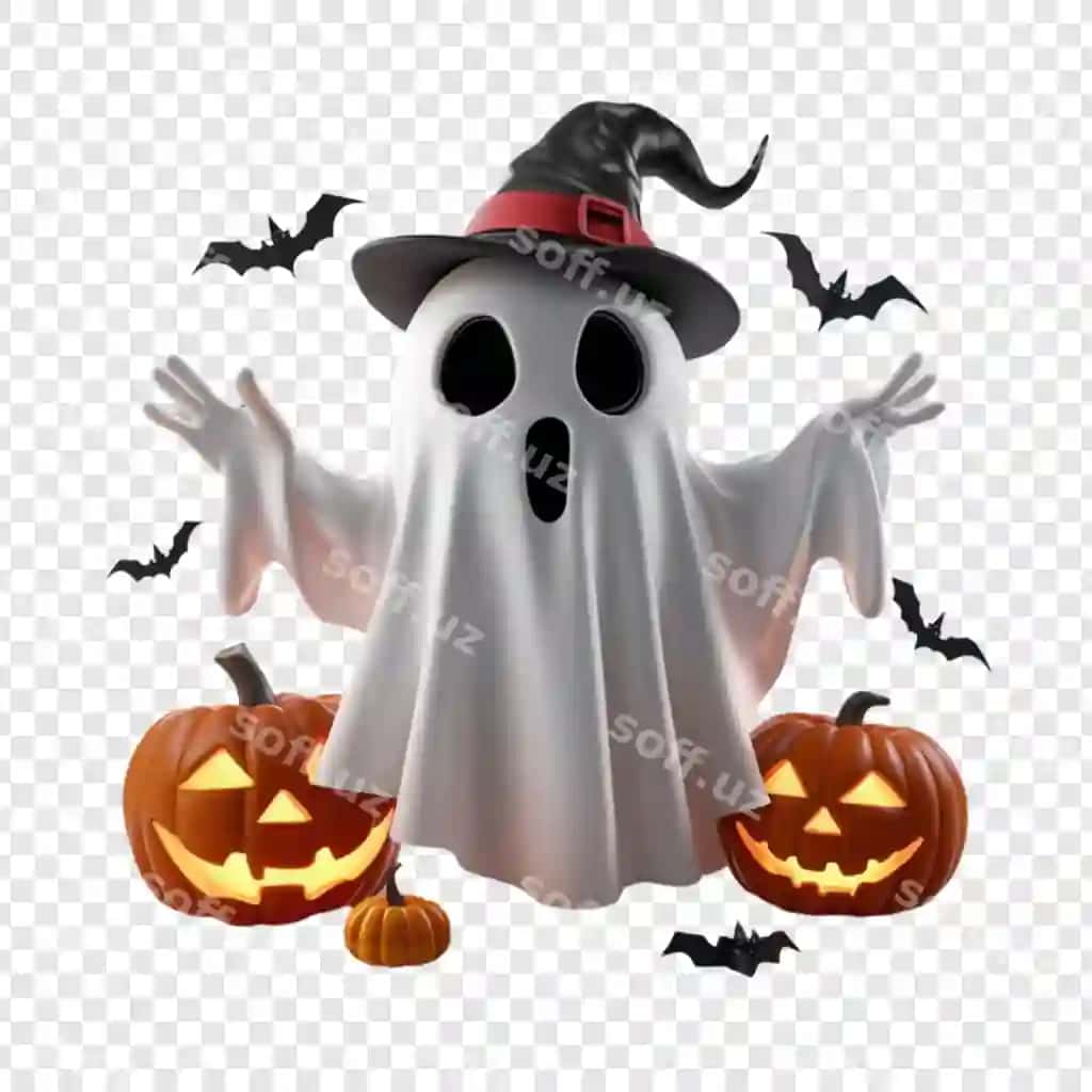 Churka shlyapali qovoq u | Ghost with hat pumpkin it