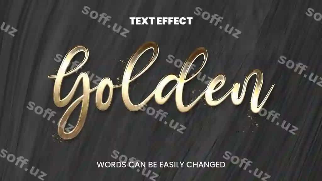 Oltin matn effekti | Golden text effect