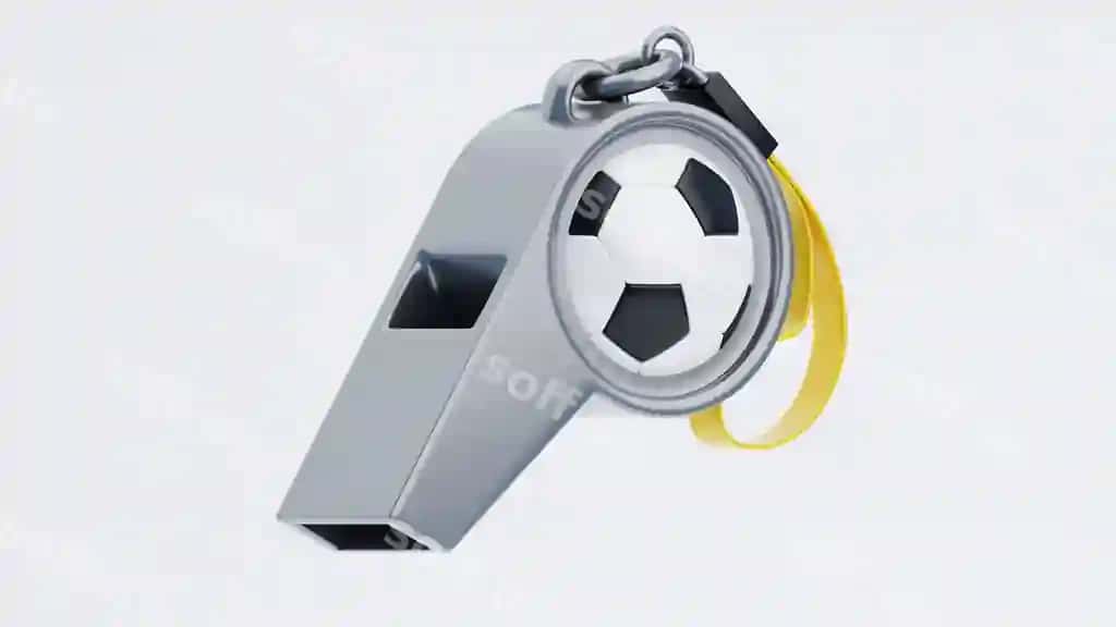 Futbol svistoki 3d ikonka | Football whistle 3d icon