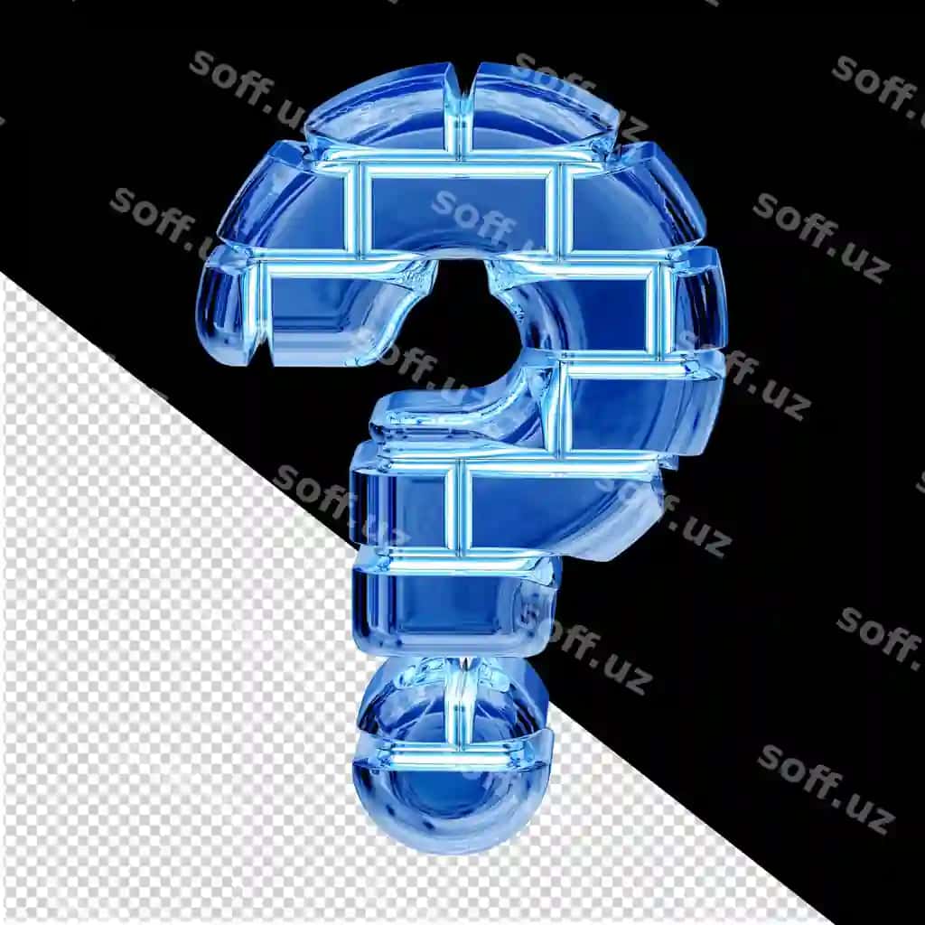 Ramz ko'k buz guruchlaridan tuzilgan | Symbol made blue ice bricks