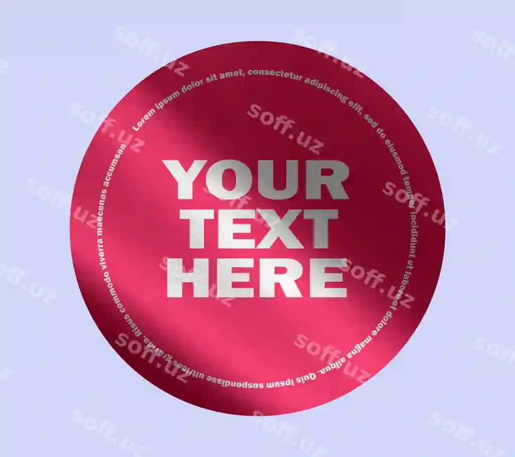 Aylanma stiker mockup psd shablon | Round sticker mockup psd template