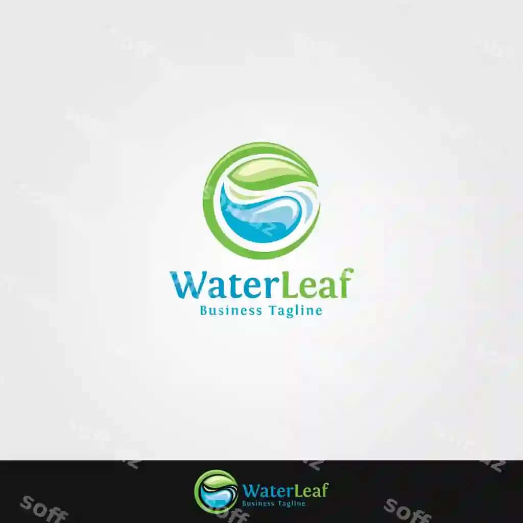 Suvo barqat logotip shabloni | Water leaf logo template