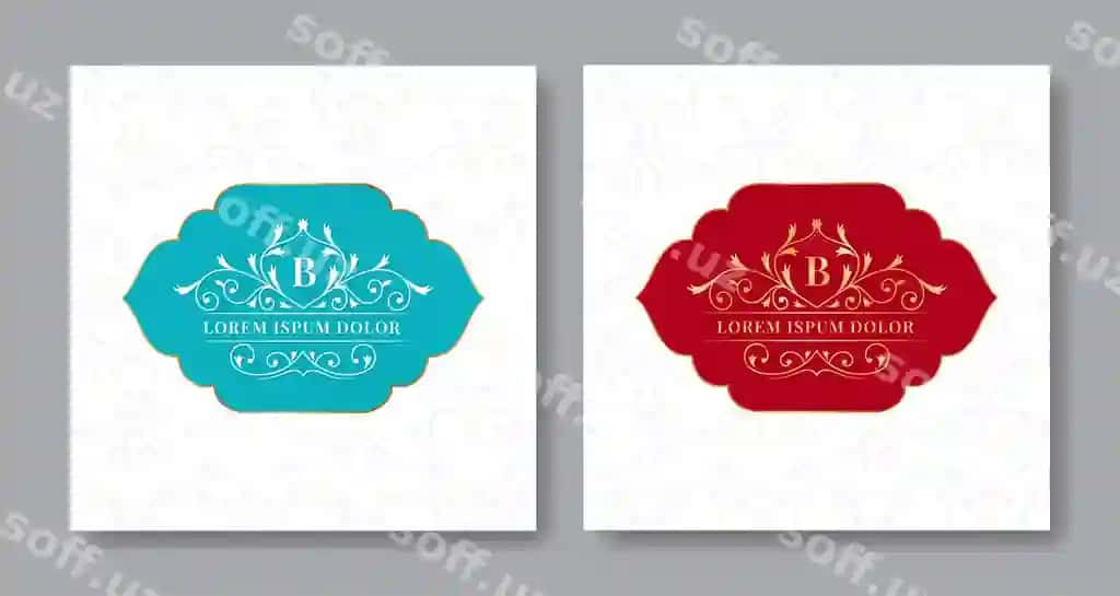 Vintage dizayn elementlari qadoqlash etiketkasi taklif vintage dekor | Vintage design elements packaging label invitation vintage ornament