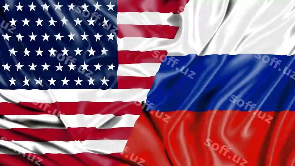 Amerika Rossiya bayrog'i maketi | America rusia flag mockup