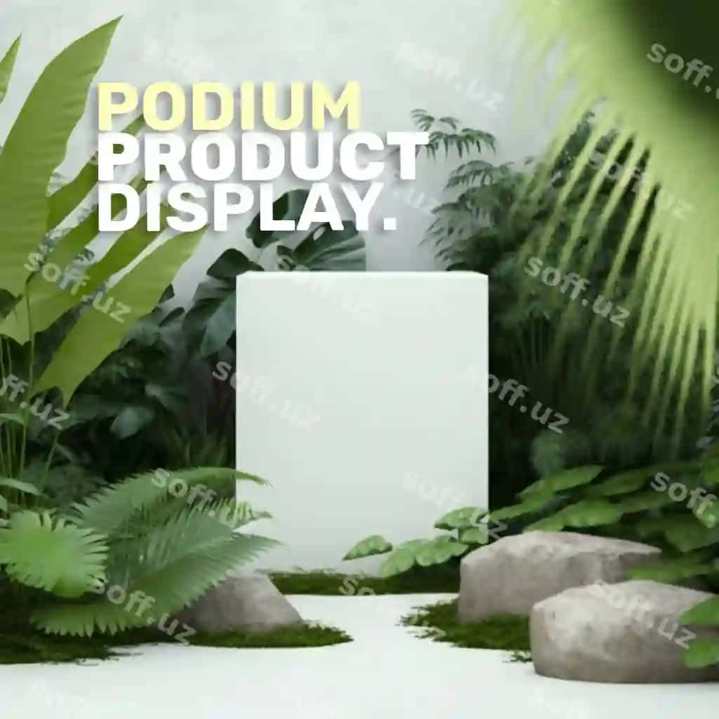Kosmetika namoyish mahsuloti tabiiy podium stoyka yoz podium sahna | Cosmetic display product natural podium stand summer podium scene