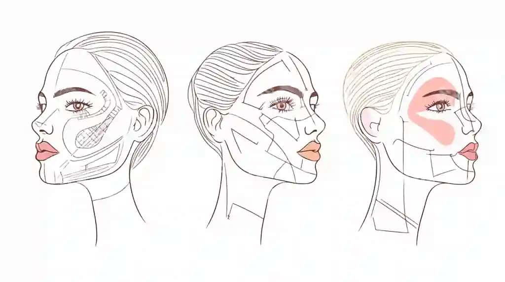 Yuz plastik jarrohlik chizma ayol anti-aging bilan | Facial plastic surgery doodle woman with antiaging