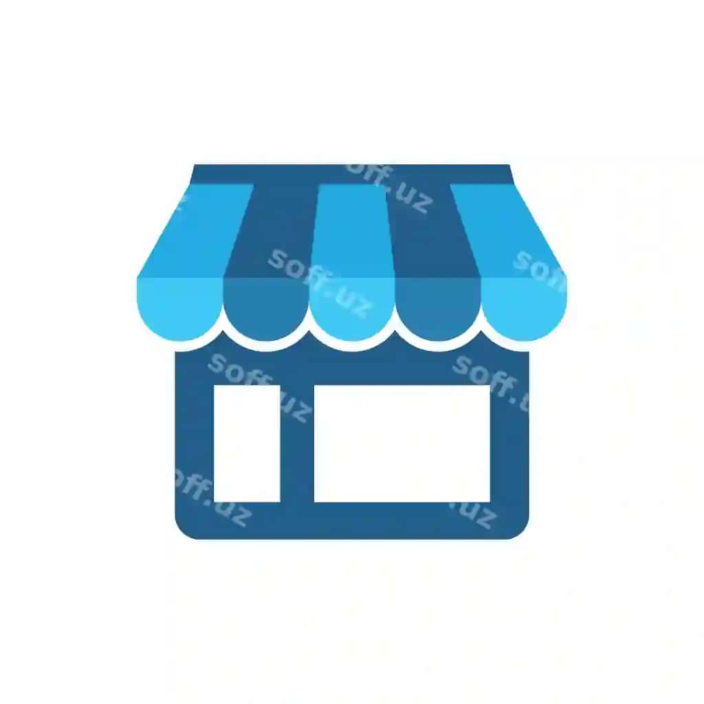 Onlayn do'kon ikonka shablon vektor plat dizayn | Online store icon template vector flat design