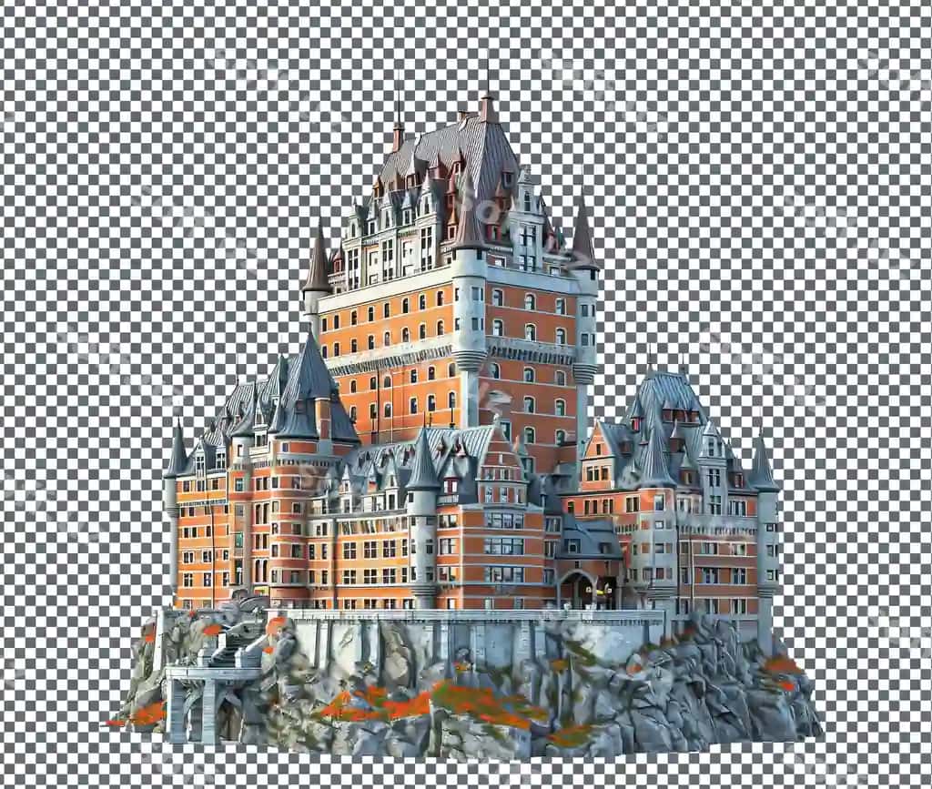 Ajoyib Kvebek shahri Kanada izolyatsiyalangan shaffof fon | Magnificent quebec city canada isolated transparent background