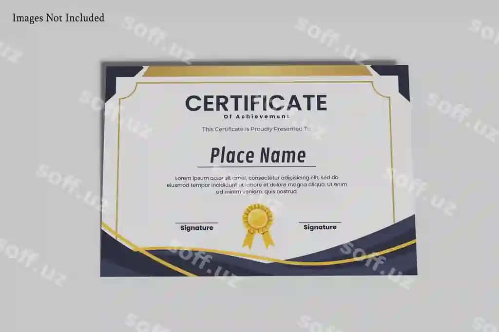 A4 sertifikat mockup | A4 certificate mockup