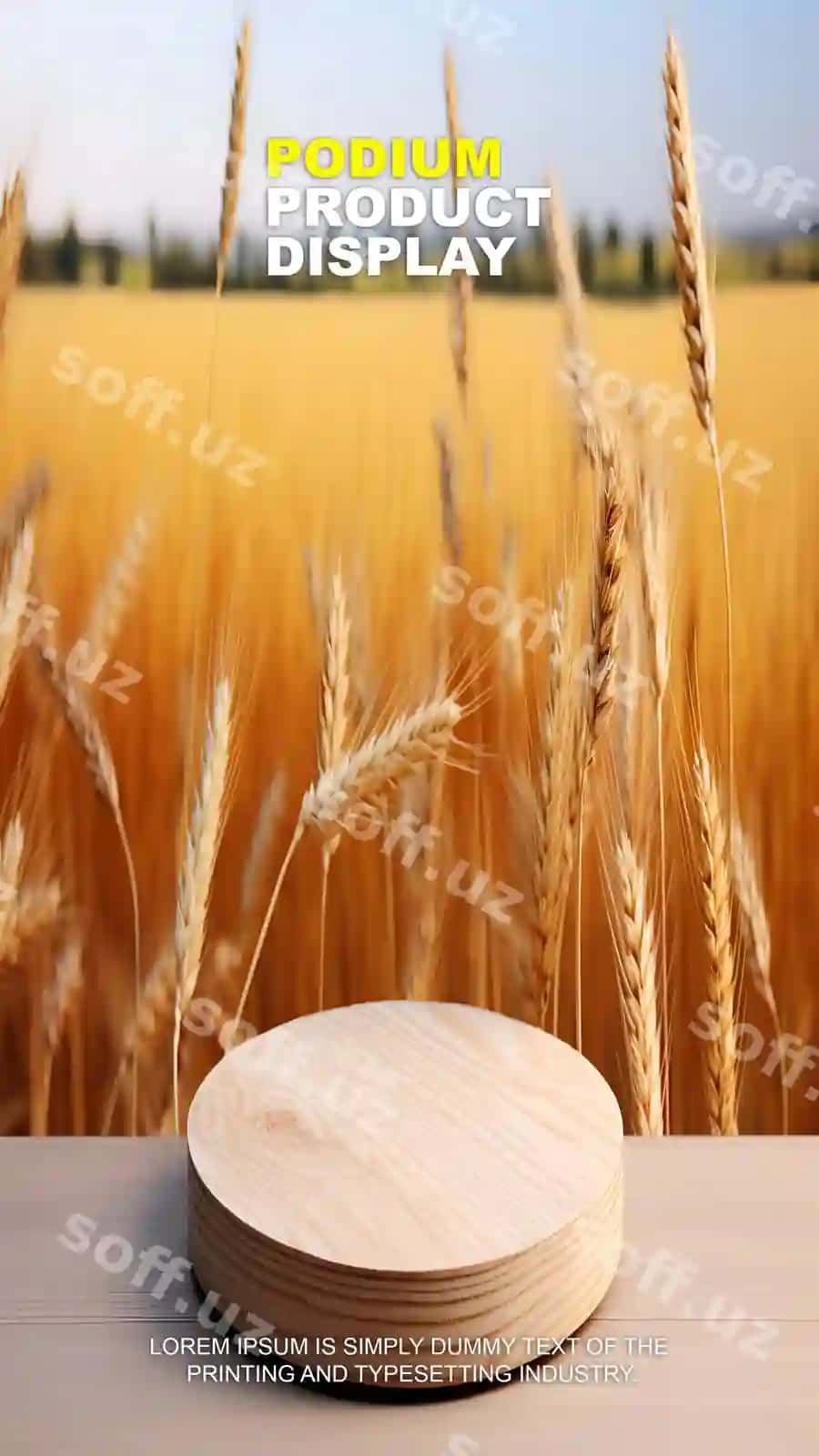 Tabiiy podium bosqich ko'rsatish namuna mahsulot prezentatsiya sahna mahsulot | Natural podium stage display mockup product presentation scene product