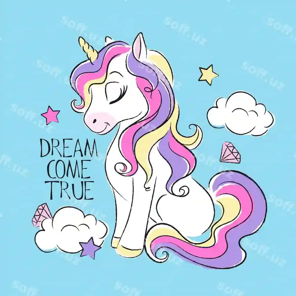 San'at moda illustratsiyasi chizmasi zamonaviy stil kiyimlar chiroyli yelkanot | Art fashion illustration drawing modern style clothes cute unicorn