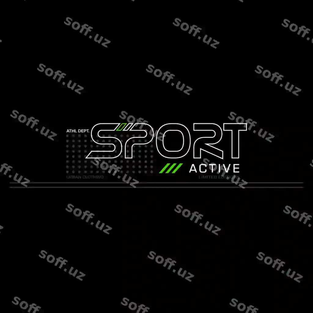 Sport faol tipografiya dizayni bosishga tayyor futbolkalar | Sport active typography design print ready t shirts