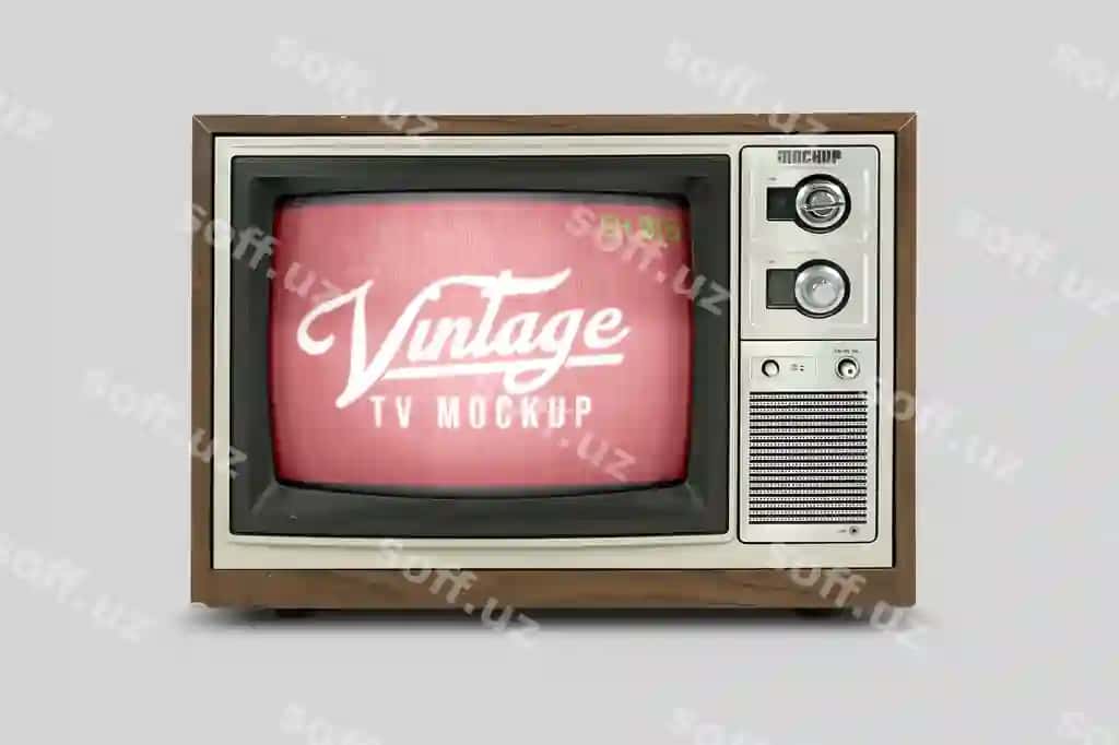 Vintage TV mockup | Vintage tv mockup