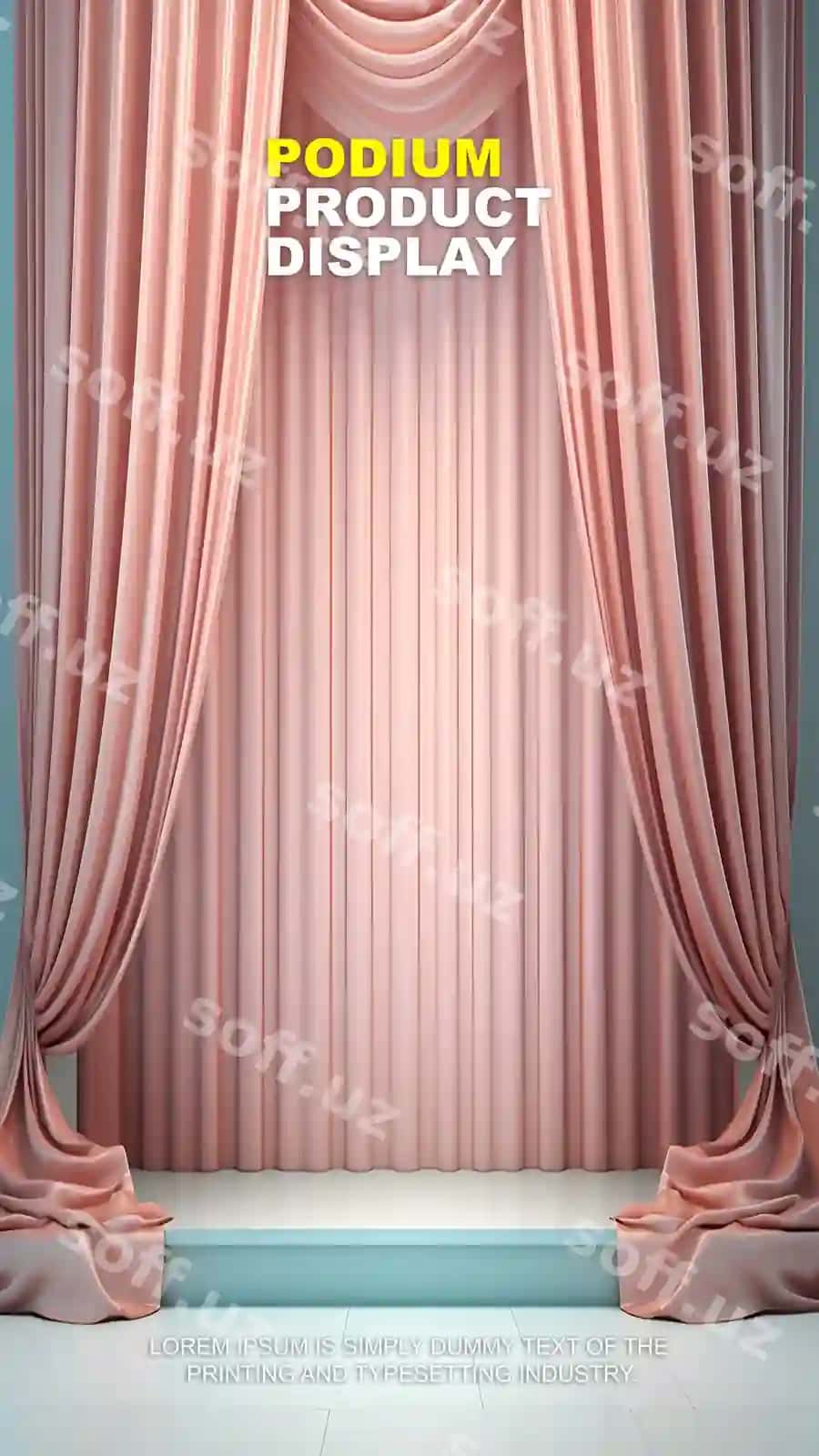Elegant luks hikoya podium stsen mahsulot ko'rsatish mockup namoyish mahsulot | Elegant luxury story podium stage product display mockup show product