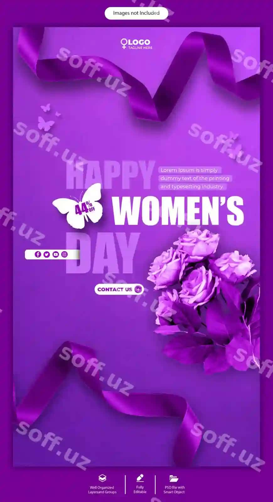 Psd Ayollar kuni Instagram Story shablon | Psd womens day instagram story template