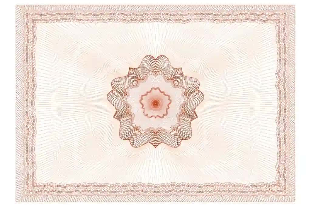 Guilloche fon to'lqin chiziqlar bilan vektor diploma sertifikati | Guilloche background with wave lines vector diploma certificate
