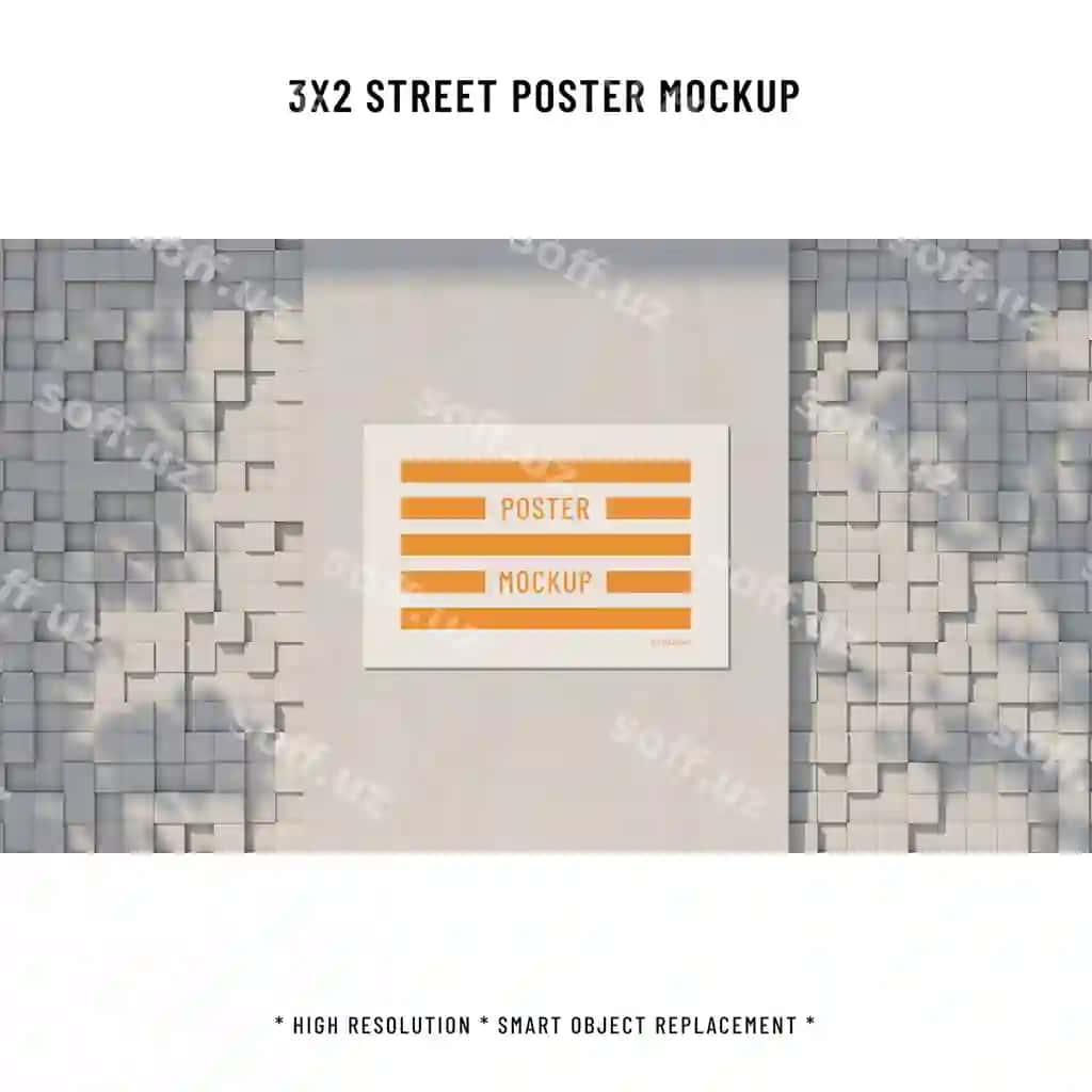 Ko'cha plakati namunasi | Street poster mockup