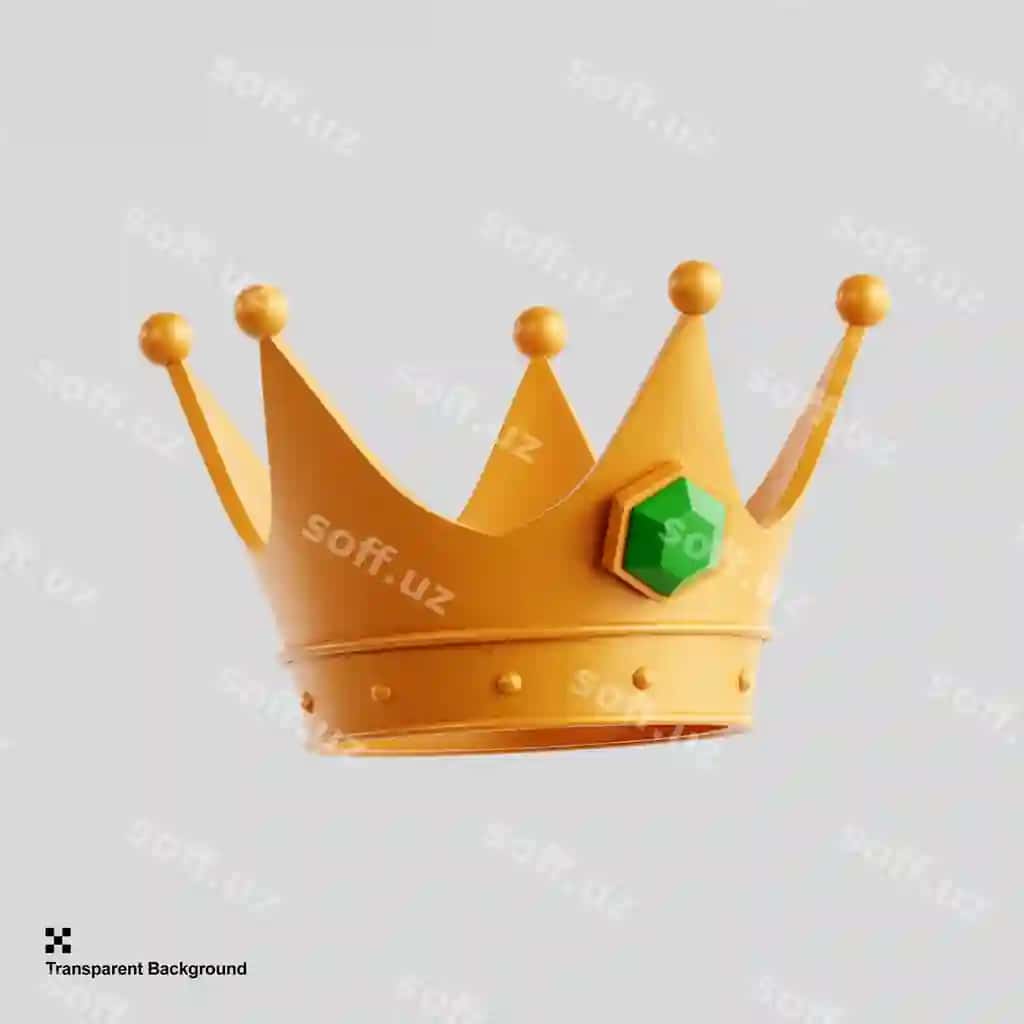 3D qirolning g'alabe tahruli illustratsiyasi | 3d king s victory crown illustration