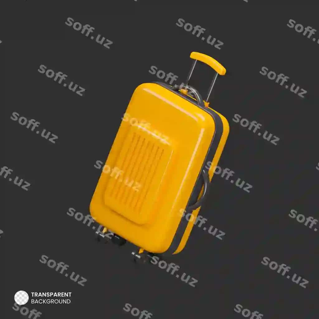 Qattiq valiza sayohat uchun bagaj ajraltirilgan 3d ikon | Hardside travel luggage suitcase isolated 3d icon