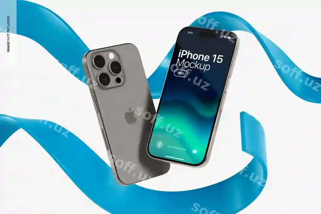 Iphone 15 pro akrilonit yuz namunasi | Iphone 15 pro acrylic surface mockup