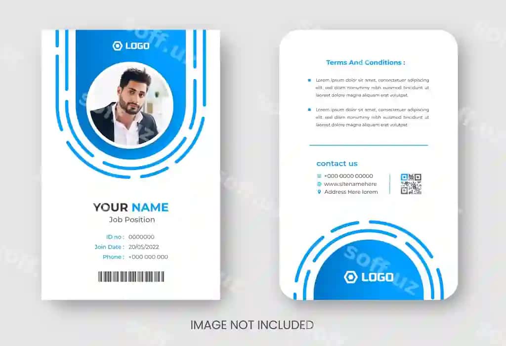 Korporativ zamonaviy professional biznes ID karta dizayn shablon kompaniya | Corporate modern professional business id card design template company