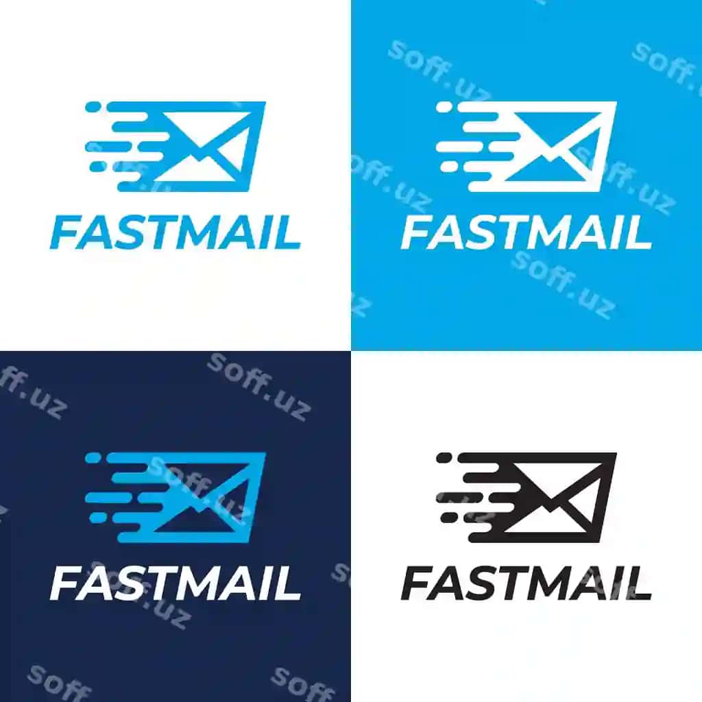 Tez pochta yetkazib berish logotipi shabloni | Fast mail delivery logo template