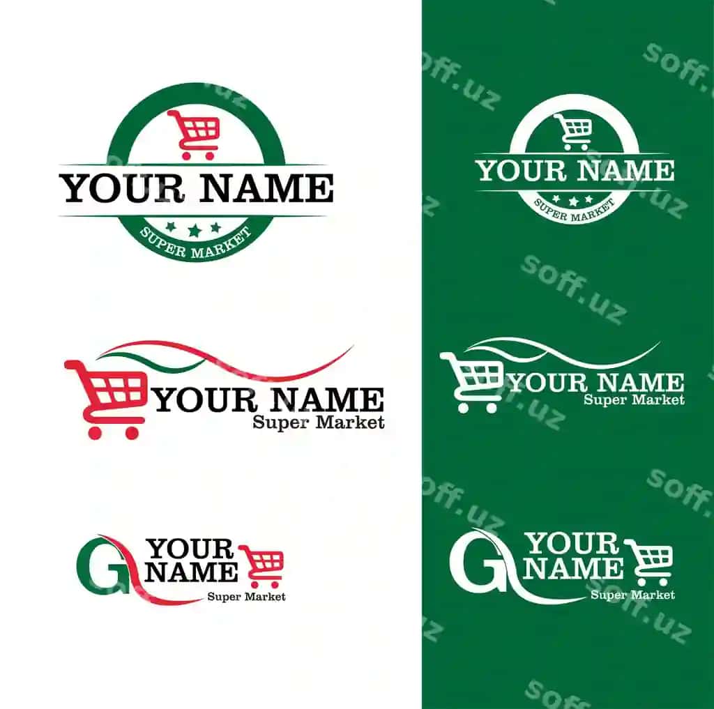 Supermarket logotipi vektor | Super market logo vector