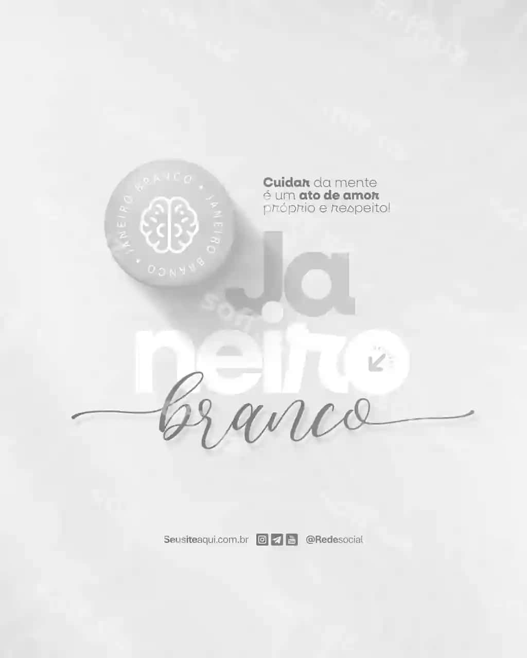 Oq yanvar ruhiy hissiy sog'liq haqida bilimli oy | Janeiro branco white january mental emotional health awareness month
